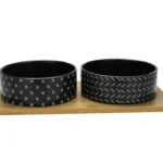 Be One Breed - Bamboo & Ceramic Bowls - Black (40 oz)